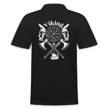 VIKING-Viking SYMBOLES-RUNES VIKINGS - Polo Homme - noir - Dos - Kai (181cm)