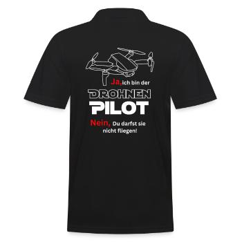 Drone Pilot - Men's Polo Shirt - black - Back - Kai (181cm)