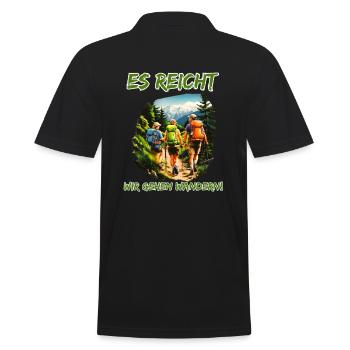 It's enough we go hiking - hiking friends - Men's Polo Shirt - black - Back - Kai (181cm)