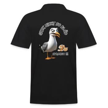 N’aie pas l’air si stupide Toi Spacken Mouette drôle - Polo Homme - noir - Dos - Kai (181cm)