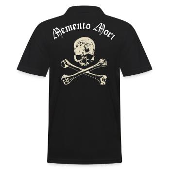 Memento Mori Crâne et os - Polo Homme - noir - Dos - Kai (181cm)