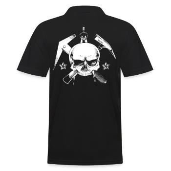 Dachdecker - Männer Poloshirt - Schwarz - Hinten - Kai (181cm)