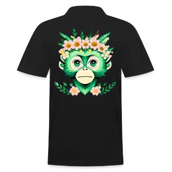 Ami singe fleuri - Polo Homme - noir - Dos - Kai (181cm)