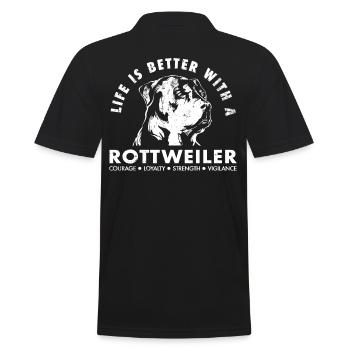 rottweiler - Polo Homme - noir - Dos - Kai (181cm)