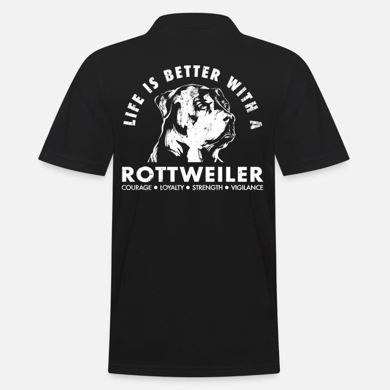Rottweiler - Männer Poloshirt - Schwarz