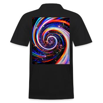 Time travel - Men's Polo Shirt - black - Back - Kai (181cm)