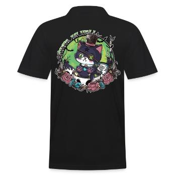 Das Erwachen von Catleman Jack - Männer Poloshirt - Schwarz - Hinten - Kai (181cm)