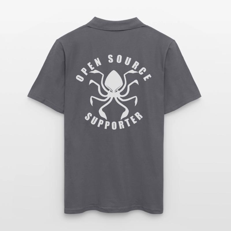 LUZILLION CODER COUTURE, OPEN SOURCE SUPPORTER Men's Polo Shirt