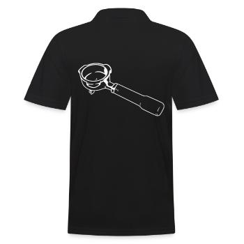 Siebträger Tshirt Espresso T-Shirt Gesschenkidee - Männer Poloshirt - Schwarz - Hinten - Kai (181cm)