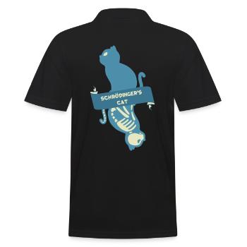 Cadeau de t-shirt Physics Cat de Schrödinger avec un t-shirt Physics - Polo Homme - noir - Dos - Kai (181cm)