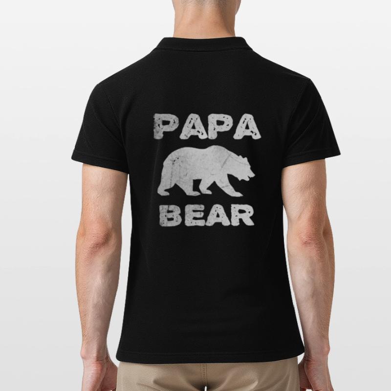 Papa Bär - Geschenk Vatertag oder Geburtstag Männer Poloshirt