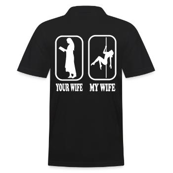 Your Wife my Wife Nonne Pole Dance - Polo Homme - noir - Dos - Kai (181cm)