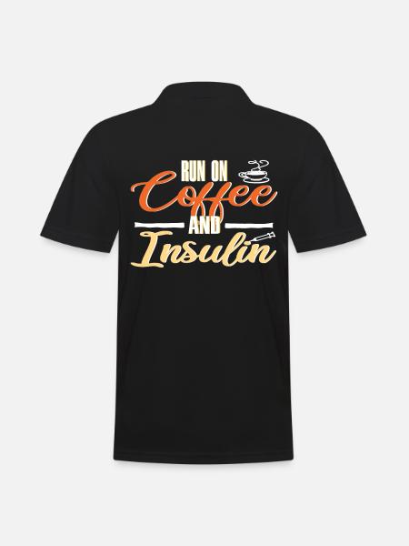 Funny diabetes - Men's Polo Shirt - black