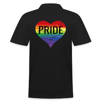Gay pride - Polo Homme - noir - Dos - Kai (181cm)