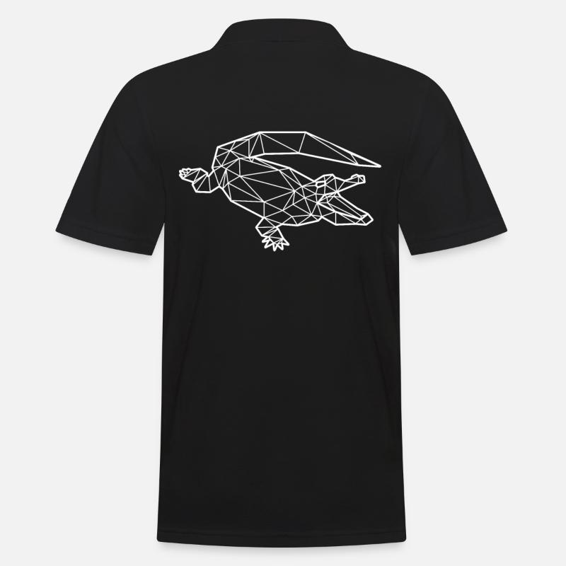 Krokodil Polygon - Männer Poloshirt - Schwarz