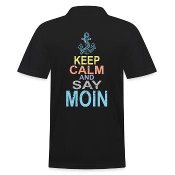 Gardez votre calme et dites Moin - Polo Homme - noir - Dos - Kai (181cm)