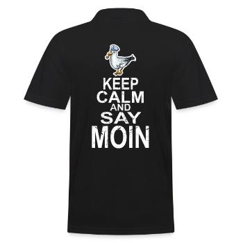 Gardez votre calme et dites Moin - Polo Homme - noir - Dos - Kai (181cm)