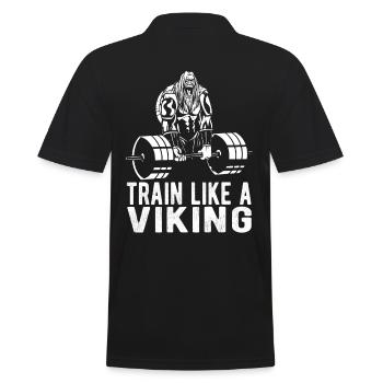 Bodybuilder viking - Polo Homme - noir - Dos - Kai (181cm)