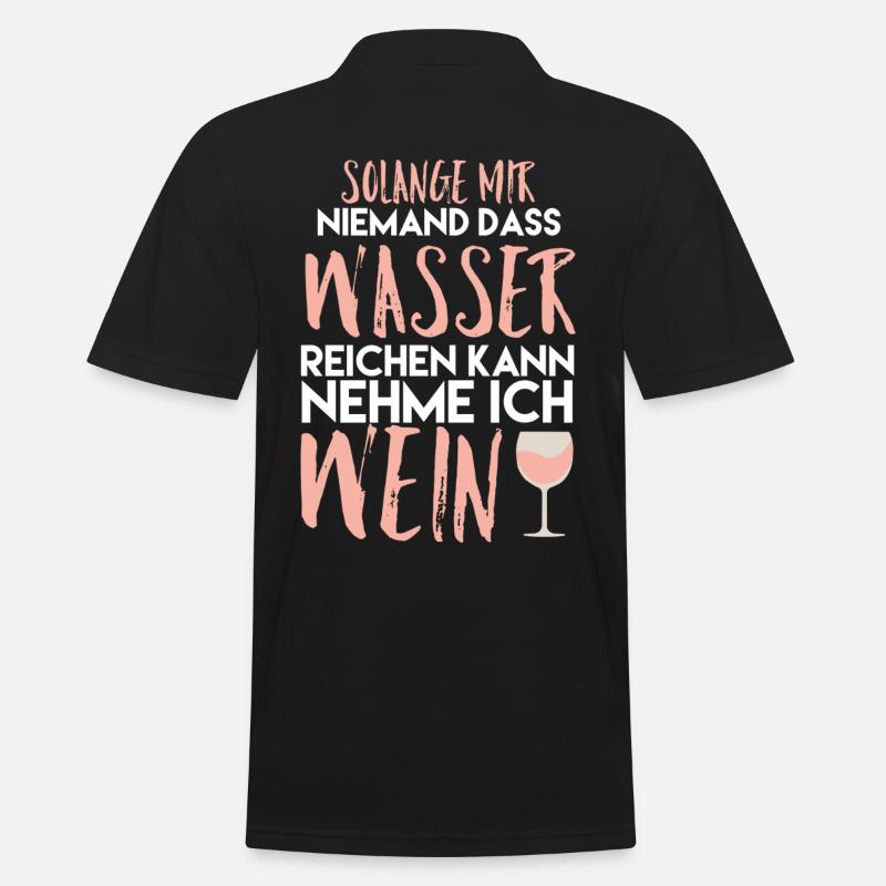 Wein Spruch - Männer Poloshirt - Schwarz
