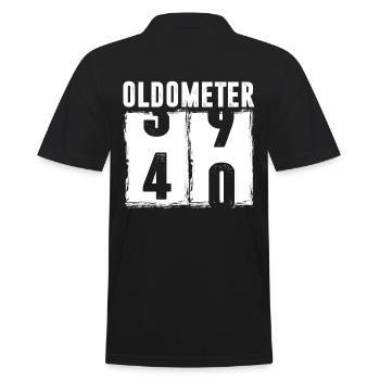 Oldometer 39 - 40 - Men's Polo Shirt - black - Back - Kai (181cm)