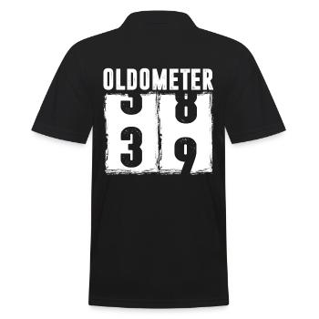 Oldometer 38 - 39 - Men's Polo Shirt - black - Back - Kai (181cm)