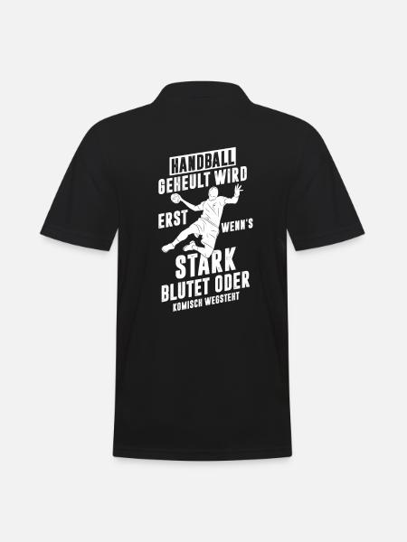 Handball Spruch - Männer Poloshirt - Schwarz