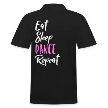 Mangez sommeil répétez la danse - Polo Homme - noir - Dos - Kai (181cm)