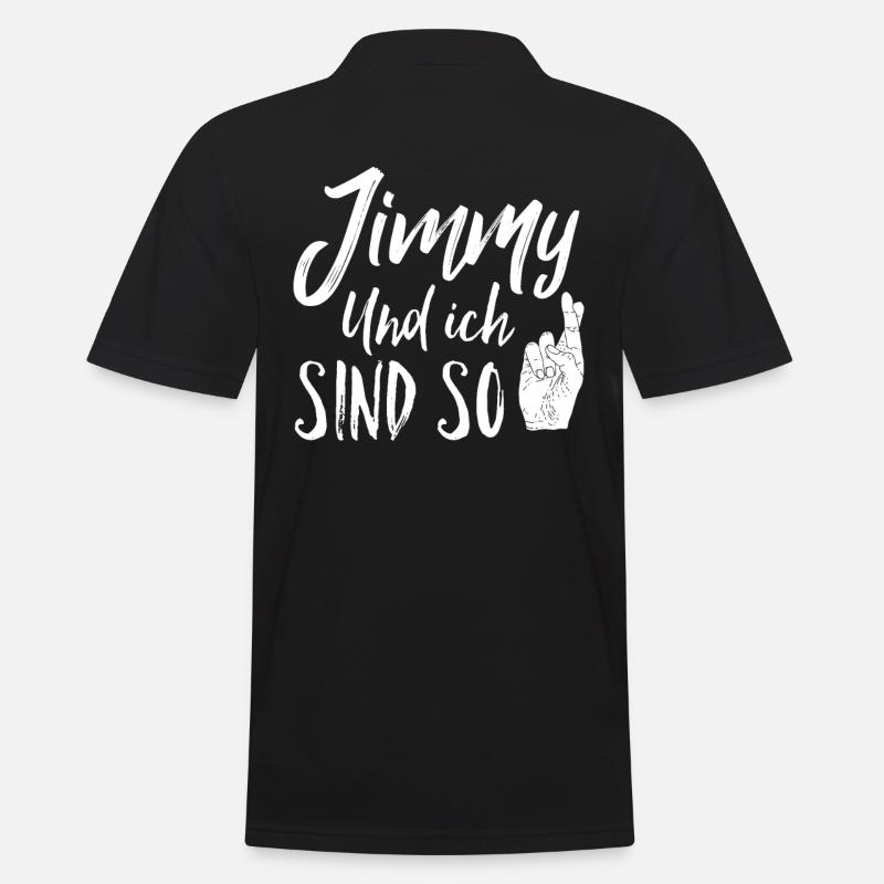 Jimmy und ich sind so - Männer Poloshirt - Schwarz