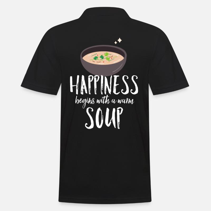 Suppe - Männer Poloshirt - Schwarz