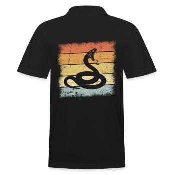 Cobra venomous snake - Men's Polo Shirt - black - Back - Kai (181cm)