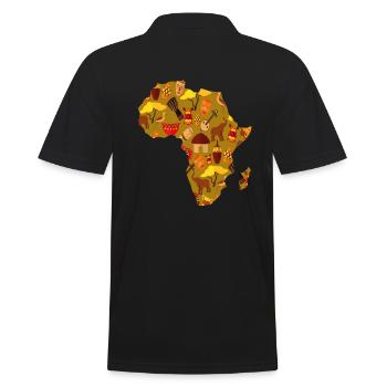 Safari carte de l'Afrique - Polo Homme - noir - Dos - Kai (181cm)