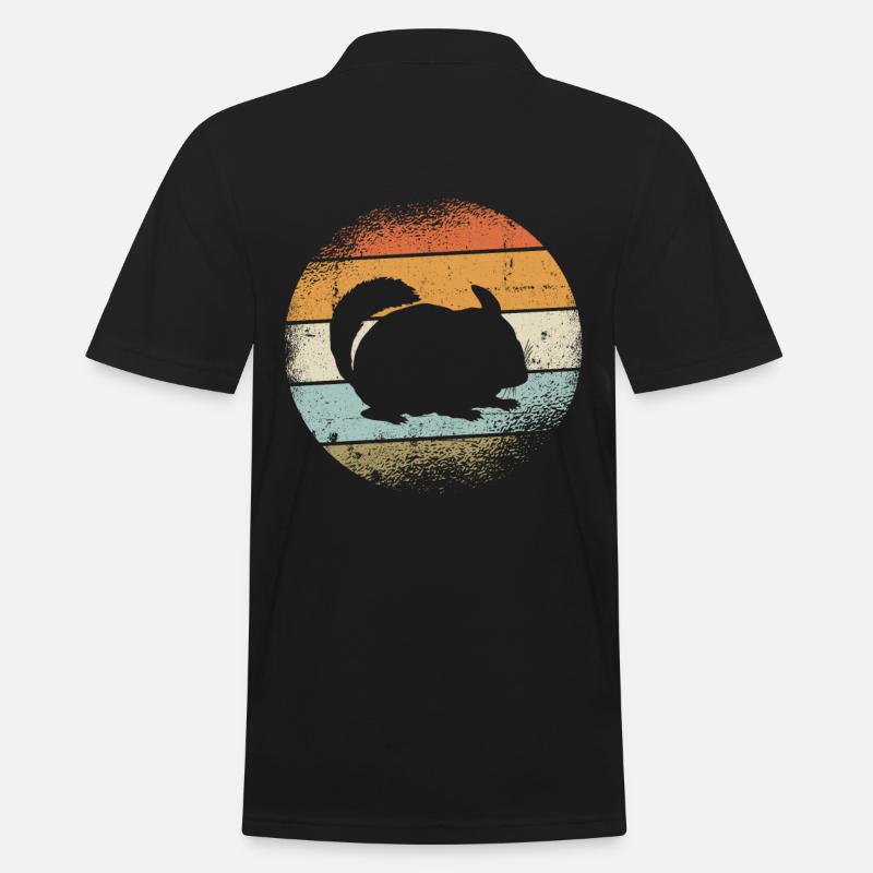 Chinchilla - Männer Poloshirt - Schwarz