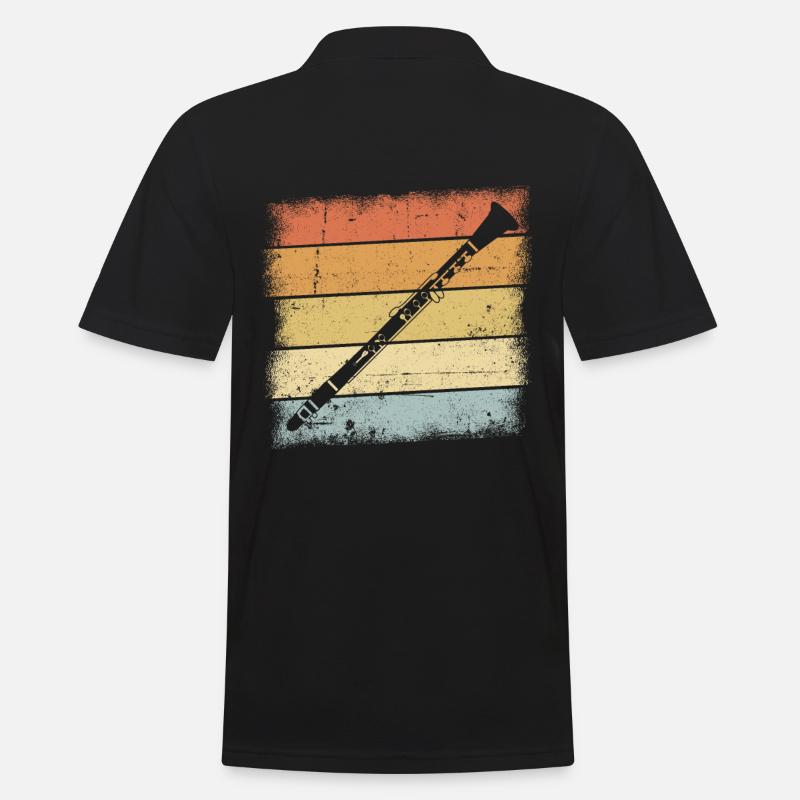 Klarinette - Männer Poloshirt - Schwarz