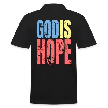 God Hope - Men's Polo Shirt - black - Back - Kai (181cm)