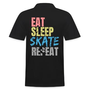Eat Sleep Skate Repeat - Polo Homme - noir - Dos - Kai (181cm)