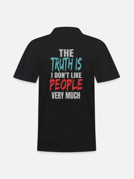 I hate people - Men's Polo Shirt - black