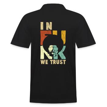 In funk we trust - Men's Polo Shirt - black - Back - Kai (181cm)