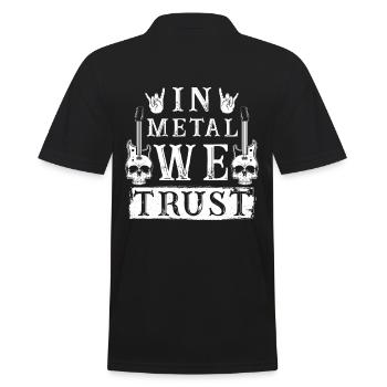In Metal we trust - Men's Polo Shirt - black - Back - Kai (181cm)