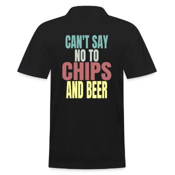 Chips and beer - Men's Polo Shirt - black - Back - Kai (181cm)