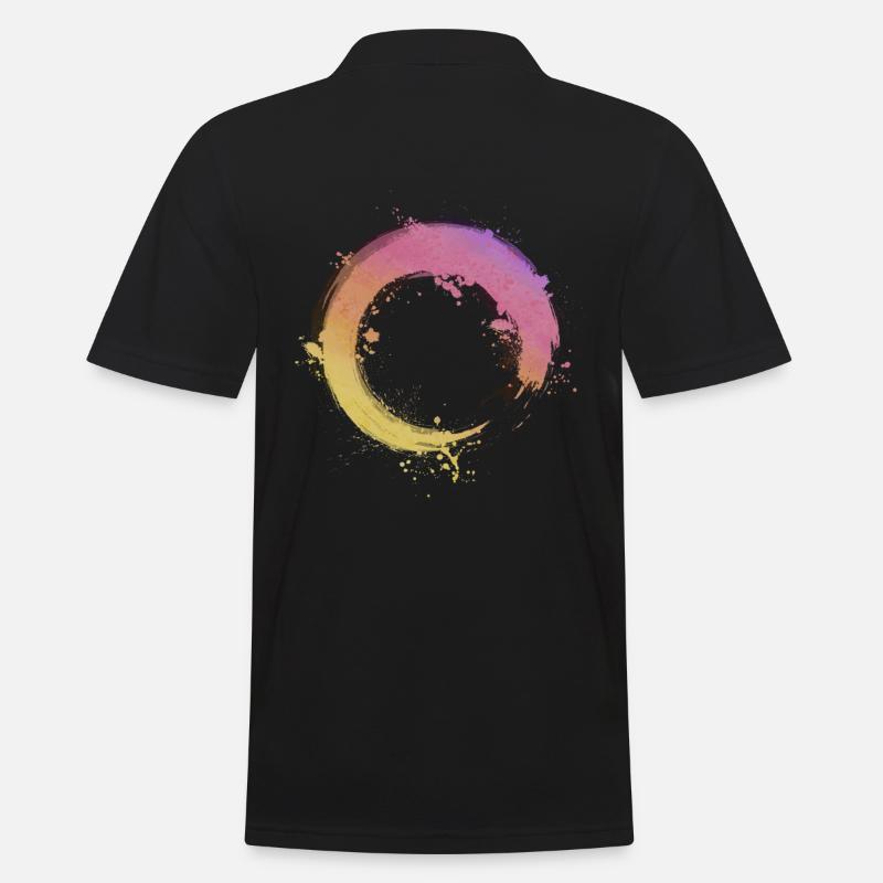 Zen Circle - Männer Poloshirt - Schwarz