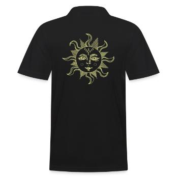 Sun - Men's Polo Shirt - black - Back - Kai (181cm)