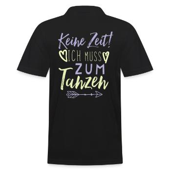 Tanzen Spruch lustig - Männer Poloshirt - Schwarz - Hinten - Kai (181cm)