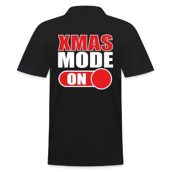 Xmas Weihnachten lustig - Männer Poloshirt - Schwarz - Hinten - Kai (181cm)