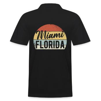 Miami Florida usa miami - Männer Poloshirt - Schwarz - Hinten - Kai (181cm)
