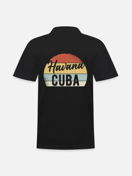 Havana Cuba - Men's Polo Shirt - black