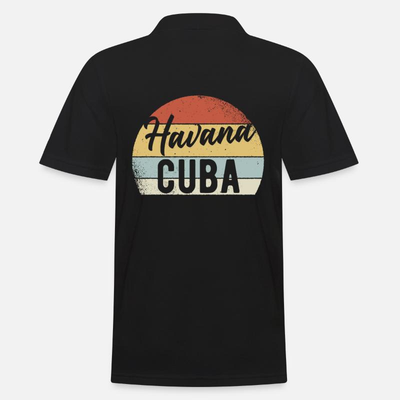Havana Kuba - Männer Poloshirt - Schwarz
