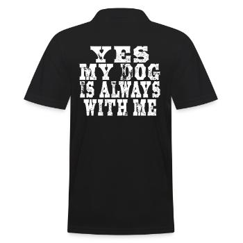 Hunde Spruch Mann - Männer Poloshirt - Schwarz - Hinten - Kai (181cm)