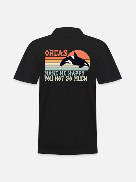 Orque orque disant drôle - Polo Homme - noir