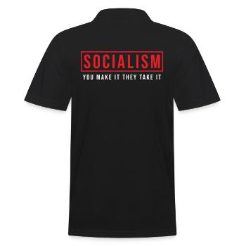 Anti-socialisme - Polo Homme - noir - Dos - Kai (181cm)