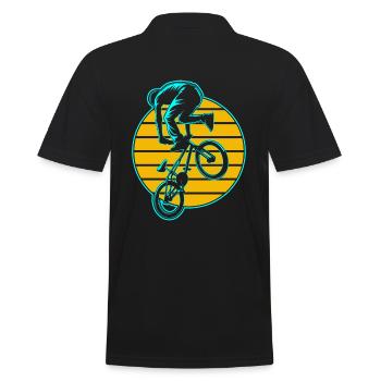 BMX Geschenk BMX Biker - Männer Poloshirt - Schwarz - Hinten - Kai (181cm)